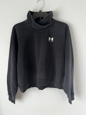 Under Armour Women's Rival Fleece Wrap Funnel Neck Cropped Sweatshirt, Medium
